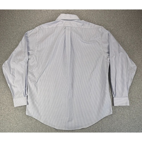 Brooks Brothers Traditional Dress Shirt Blue Stripe Supima Cotton 16.5 36 Office - Picture 6 of 10